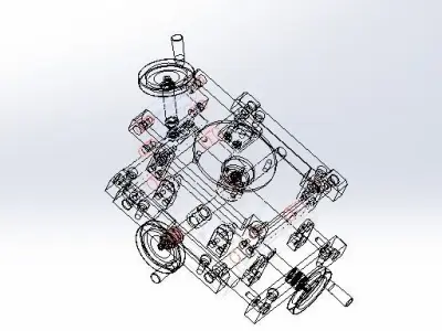 Xyz and angle oof four-axis adjustment platform 3D model