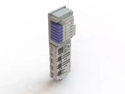 Bloco Manifold SMC SS5Y5 10S6WF53 07B Block 3D model