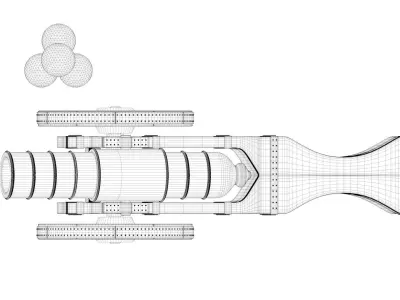 An old medieval cannon 3D model