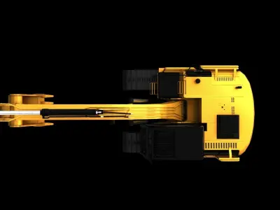 excavator 3D Model Low-poly 3D model