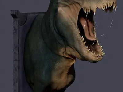 Dinosaur Wall Plaque 3D print model