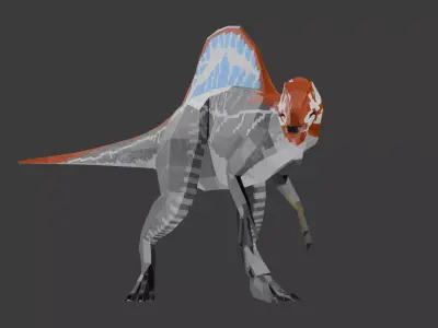 Stylized Low Poly Spinosaurus JP  - Game Ready Dinosaur Model Low-poly 3D model