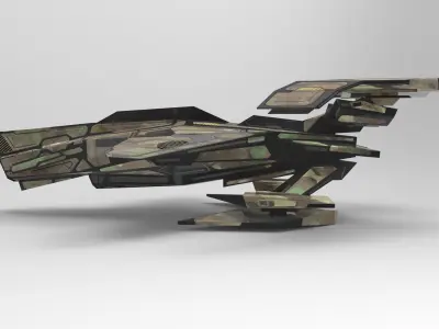 Spaceship M01-V1 Low-poly 3D model