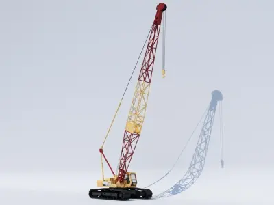 Crawler crane02 Low-poly 3D model