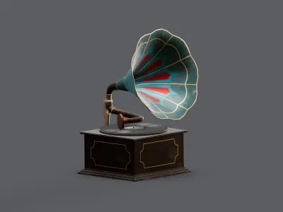 Gramaphone 3D Model  Low-poly 3D model