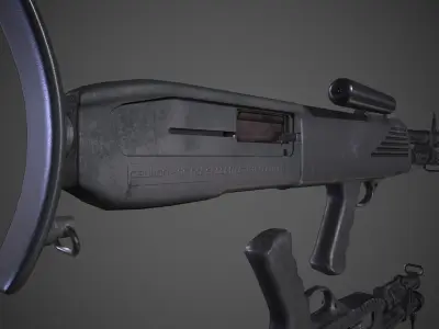 Shotgun High Standart model 10 HS10 Low-poly 3D model