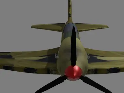 Low Poly Mig-3 fighter plane with propellers Free low-poly 3D model