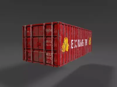 3D CARGO CONTAINER Low-poly 3D model
