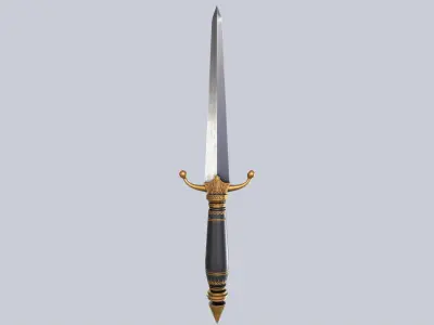 Dagger Low-poly 3D model 2