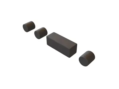 Morse Code F v1 001 Low-poly 3D model