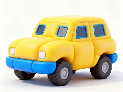 Chunky Explorer Toon SUV 3D Model Low-poly 3D model