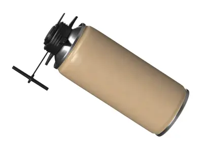 Polyurethane foam  with tube open mockup 3D model