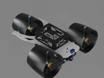 PLAYDRONE drone with two wheels 3D model