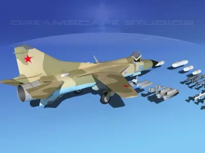 Mig 23 Flogger B V08 Russia 3D model