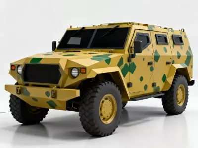 Realistic Armored Personnel Carrier 3D Model Low-poly 3D model