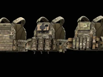 TYR Tactical PICO DSX Assaulter Plate Carrier V1 V2 V3 Low-poly 3D model