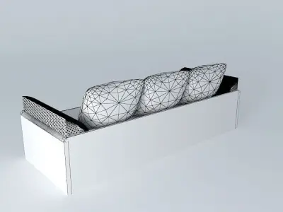 Convertable bed couch 3D model