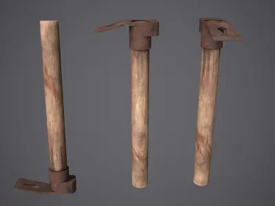Hammer Old Low-poly 3D model
