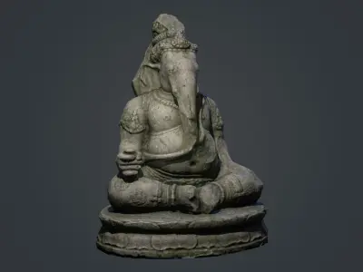 Ancient Statue 02 Low-poly 3D model