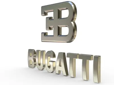 bugatti logo 3D model