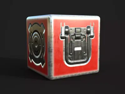 Sci-Fi Box Low-poly 3D model buy