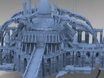 Dark World Grand Temple Dome 3 3D model