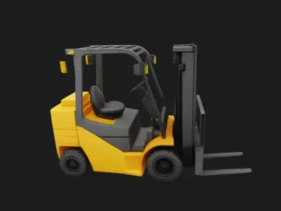 Forklift 3D Model Industrial 3D model