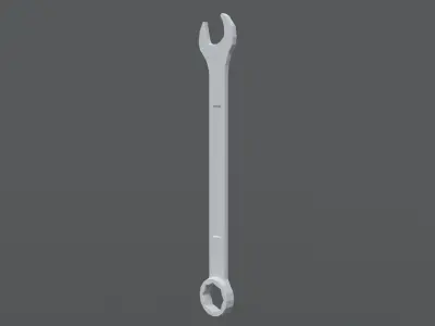 Low Poly Cartoon Wrench Low-poly 3D model