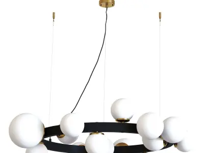 Lamp with glass globes sku 33108  Free 3D model