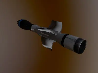 HOT 3 missile Low-poly 3D model