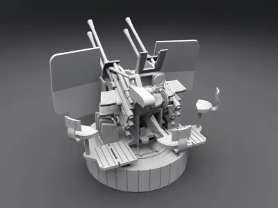 20mm Flak 38 Scale Model 3D print model