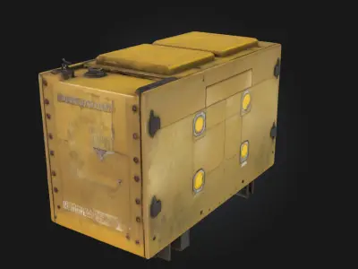 Industrial Generator Box  Rugged Power for Harsh Environments 3D model