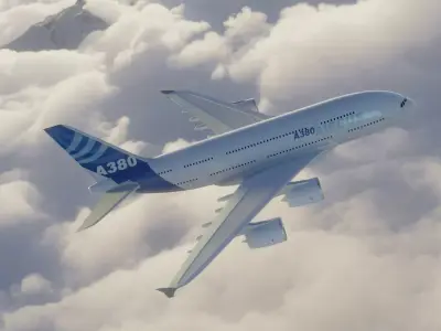 Airbus A380-800 Low-poly 3D model