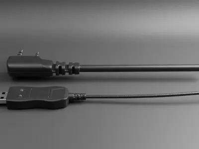 Wire Plugs 3d Model Low-poly 3D model