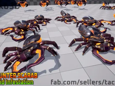 Scarab Giant Beetle Enemy - Unreal Engine FBX Low-poly 3D model