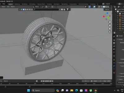 Car Tire 3D model Textured