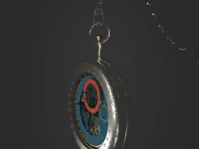  pocket watch Free low-poly 3D model