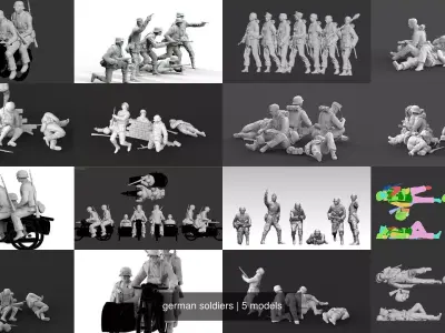 german soldiers 3D Model Pack