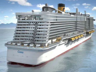 Costa Smeralda cruise ship 3D model