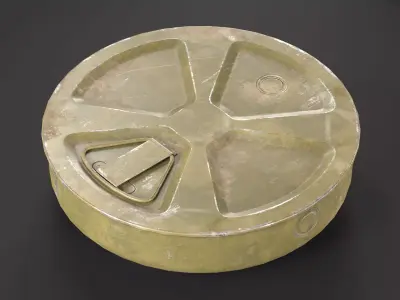 M6 Anti-Tank Mine Low-poly 3D model