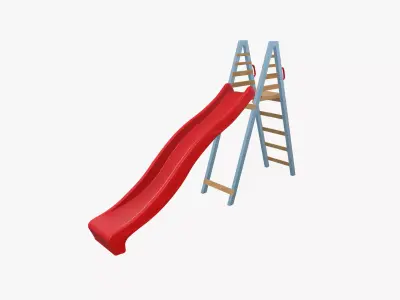 Wave Slide Board Low-poly 3D model