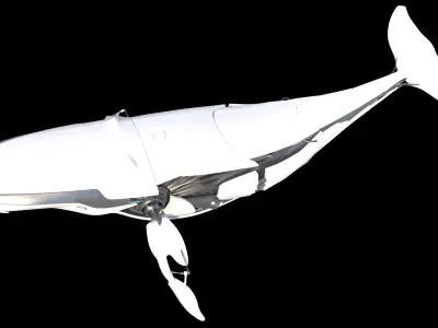 Sci-Fi Whale 3D model