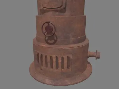 Old Boiler 01 Low-poly 3D model