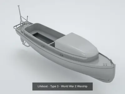 World War 2 Lifeboats 3D Model Pack