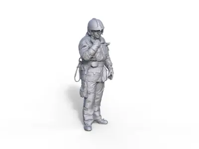 Figure firefighter Andre B 3D print model