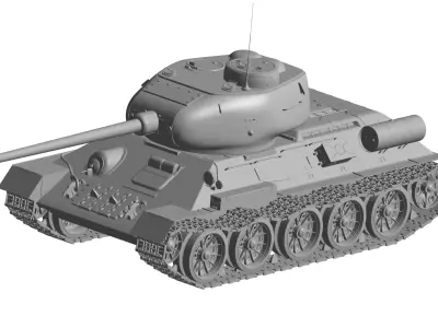 Tank T-34 3D model buy