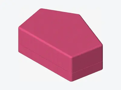Furniture - Seating - Contemporary - Scoop - Foot Stool - Left Low-poly 3D model
