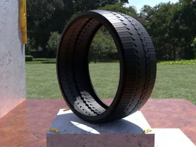 ORTAS TIRE NO 45 GAME READY Low-poly 3D model
