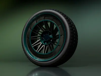 C12N6 wheel Low-poly 3D model