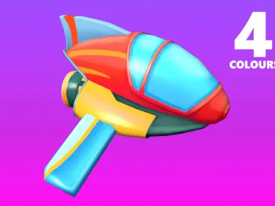 Jet Low Poly Cartoon  Low-poly 3D model